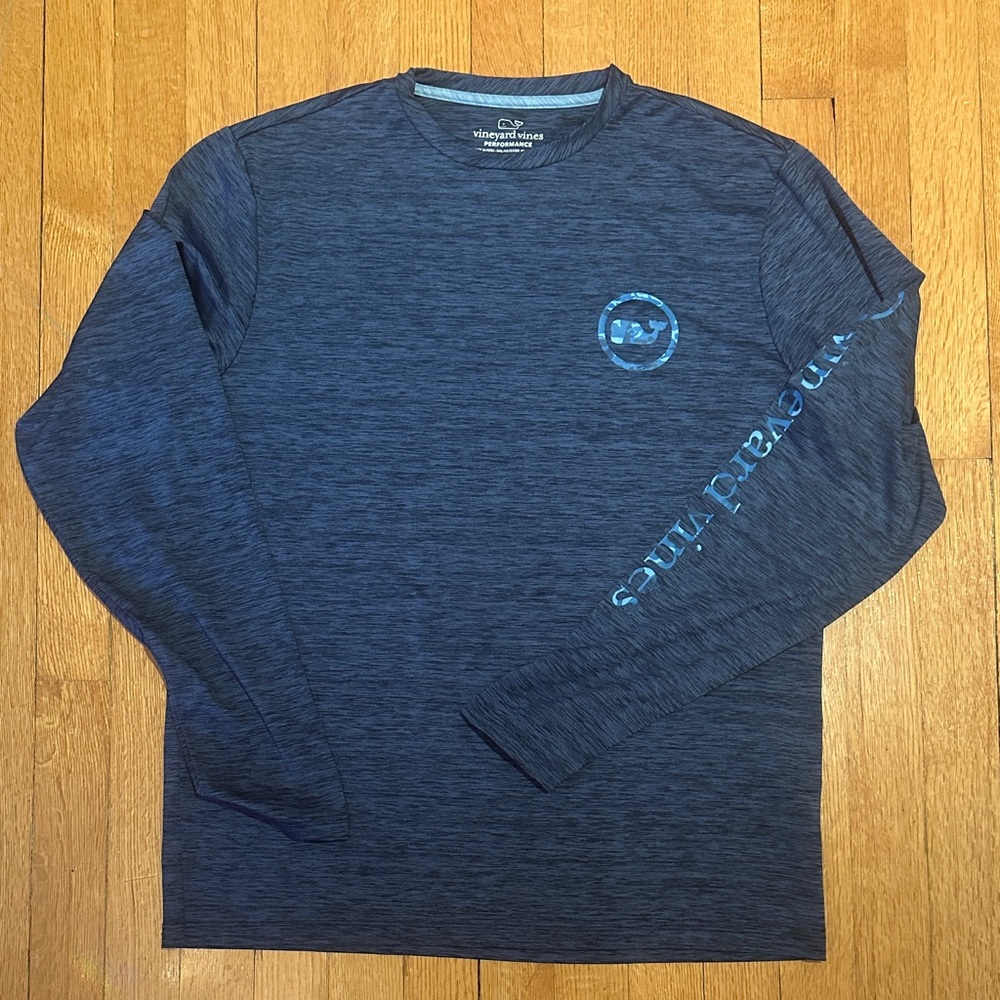 Vineyard Vines Performancd Blue Long Sleeve Shirt size small